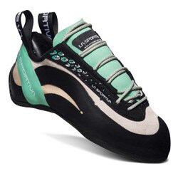 La Sportiva Miura Climbing Shoe Women's in White and Jade Green